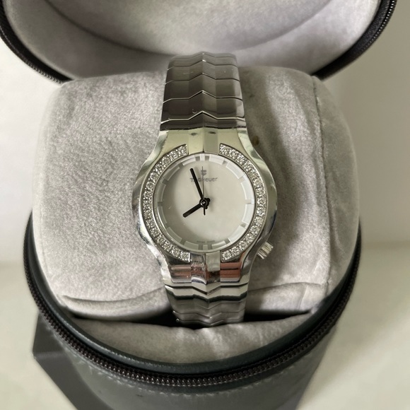 Tag Heuer Womens Alter Ego Diamond Bezel Stainless Steel Watch - Picture 5 of 11